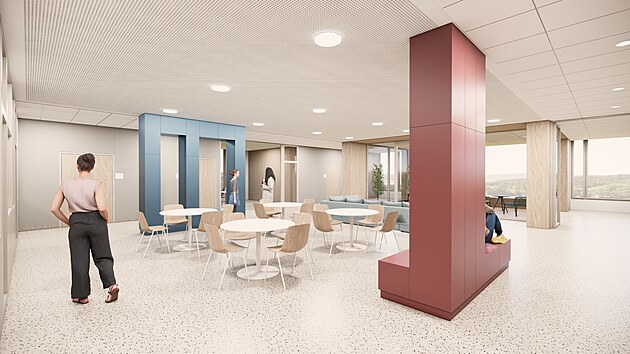 Vizualizace nového pavilonu akutního oddělení v Psychiatrické nemocnici v Kroměříži. (květen 2026)