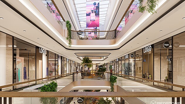 Vizualizace budouc&iacute;ho obchodn&iacute;ho centra Galerie Pernerka v Pardubic&iacute;ch. (28. května 2026)