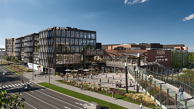 Vizualizace budouc&iacute;ho obchodn&iacute;ho centra Galerie Pernerka v Pardubic&iacute;ch. (28. května 2026)