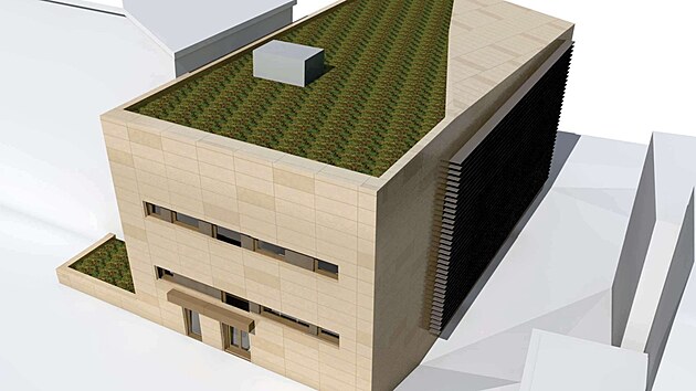 Nová tělocvična s jídelnou a společenským sálem vyrostou na místě dnešní velké tělocvičny, stranou učeben. Takto by nový pavilon a jeho interiéry měly dle vizualizace vypadat. Hotovo by mělo být v závěru roku 2029.