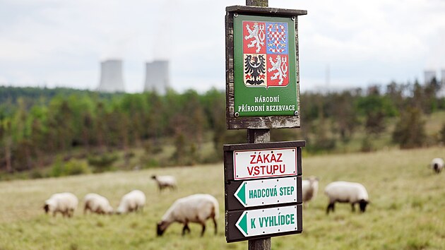 Mohelenská hadcová step na dohled od dukovanské elektrárny je jediným místem na Vysočině, kde žije populace sysla obecného.