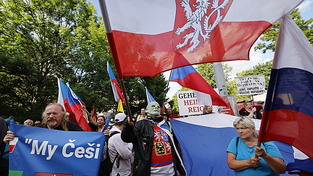 Odpůrci sudetoněmeckého sjezdu v Brně (23. května 2026)