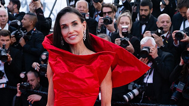 Demi Moore v Cannes na promítání filmu Fatherland (14. května 2026)