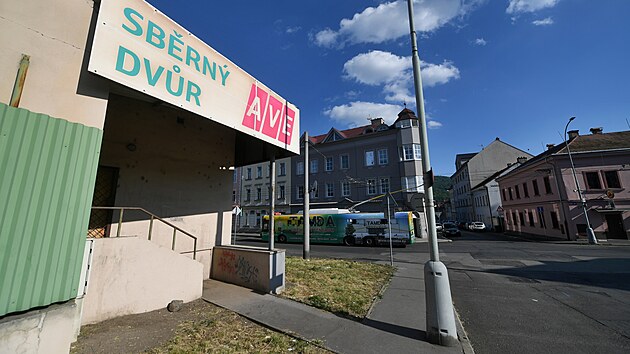 Sběrn&yacute; dvůr ve čtvrti Kr&aacute;sn&eacute; Březno v &Uacute;st&iacute; nad Labem. (červen 2026)