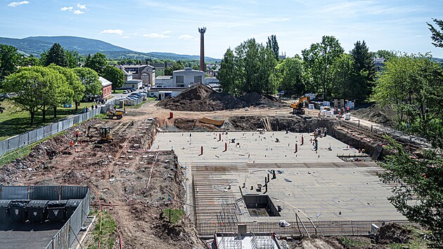 Stavba pavilonu jednodenní péče a ortopedického oddělení ve vrchlabské nemocnici (29. května 2026)