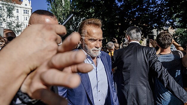 Hollywoodský herec Arnold Schwarzenegger přijel na akci Noc s legendou v Paláci Žofín. (18. června 2026)