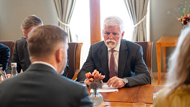 Prezident Petr Pavel přijal na Pražském hradě předsedu STAN Víta Rakušana (18. června 2026)