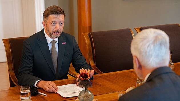 Prezident Petr Pavel přijal na Pražském hradě předsedu STAN Víta Rakušana (18. června 2026)