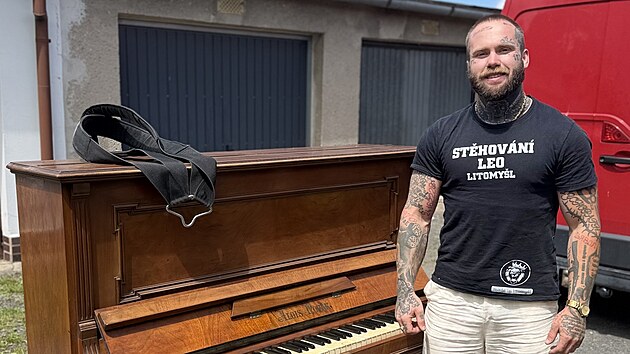 Piano, které věnoval Leo Tichý osmičlenné rodině z Krnova. (17. června 2026)