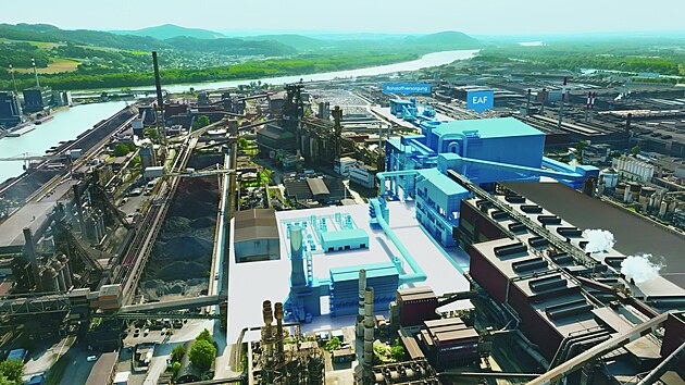 Komplex ocelárny je obrovský, zabral by 630 fotbalových hřišť (18. června 2026).