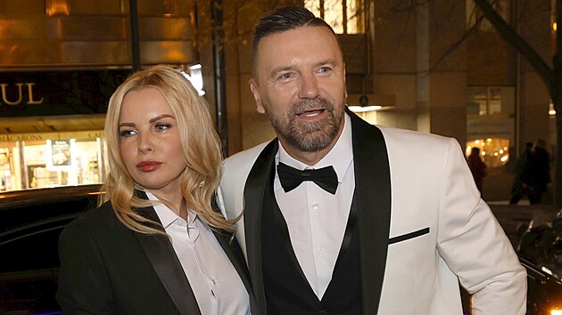 Kateřina Kristelov&aacute; a Tom&aacute;&scaron; Řepka (premi&eacute;ra filmu Hř&iacute;&scaron;n&iacute;k Řepka, Praha. 11. listopadu 2025)