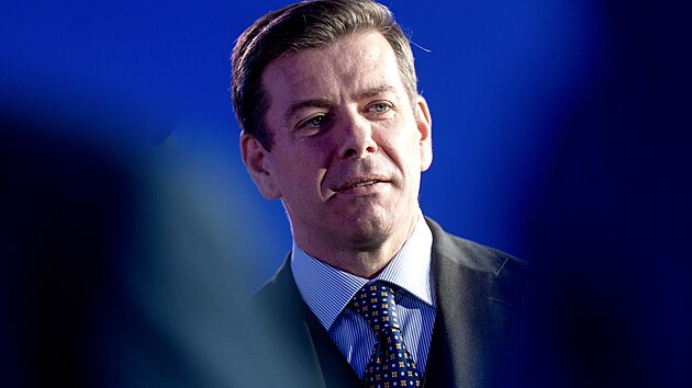 Program konference je rozdělen do tematických bloků podle stínových ministerstev. Vyvrcholí diskusí k ideovému směřování strany a představením Modrého kodexu ODS. Na snímku Jan Skopeček. (13. června 2026)