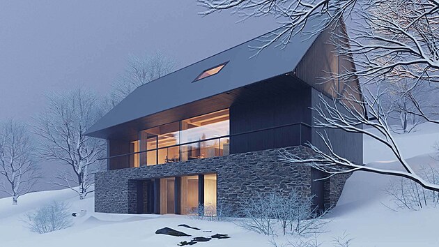 Horská chata v Jizerských horách, v části Černá Říčka, architektonického studia MACHAR & TEICHMAN architects