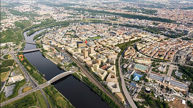 Organický srůst. Bariérou mezi oblastí Letné a Holešovic byl areál železnice. Obě části podle architektů nyní splynou.