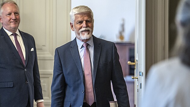 Prezident Petr Pavel na setkání se zástupci z ČT, ČRo a Evropské vysílací unie (EBU). (24. června 2026)