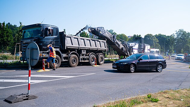 Silničáři začali opravovat ulici Vodní v centru Zlína. (červen 2026)