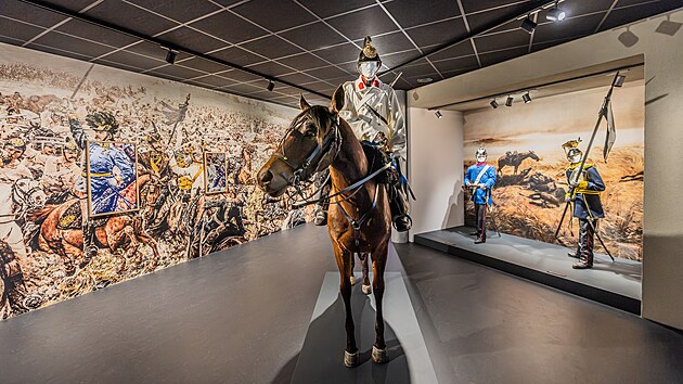 Část expozice věnovaná jezdecké srážce u Střezetic (29. června 2026)