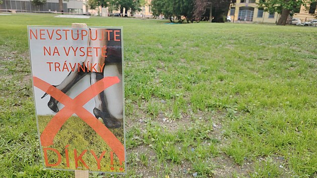 Obnovené Smetanovy sady vedle Horácké arény v Jihlavě mají nabídnout lidem vzdušnější a univerzálnější prostor než dříve. Nově jsou tam i pítka. Jen vstup na trávníky je prozatím zakázán. (1. července 2026)