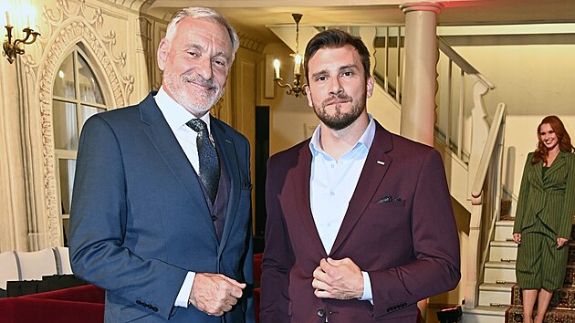 Jan Čenský se synem Matyášem (MFF Karlovy Vary 2026 přehlídka Martina Pipková Loudová a Bandi)