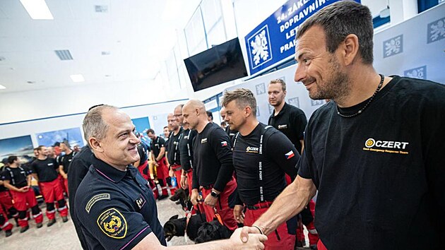 USAR tým při návratu z Venezuely do Česka (5. července 2026)