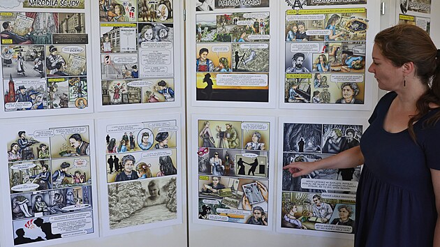 Autorka Jana Polášková představuje výstavu Kořeny Joy Adamsonové, která je k vidění v Arboretu v Novém Dvoře na Opavsku. (10. července 2026)