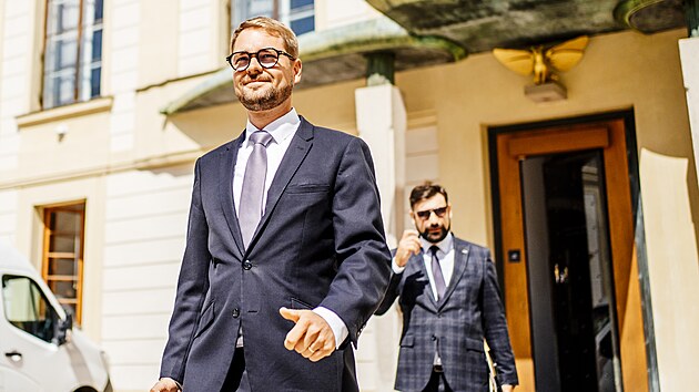 Prezident Petr Pavel přijal předsedu TOP 09 Matěje Ondřeje Havla. (28. července 2026)