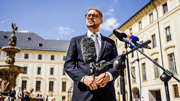 Prezident Petr Pavel přijal předsedu TOP 09 Matěje Ondřeje Havla. (28. července 2026)