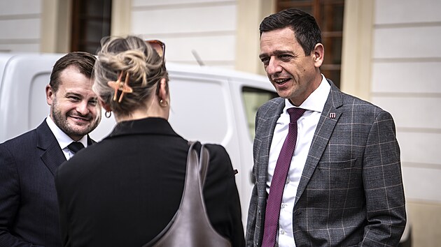 Předseda lidovců Jan Grolich dorazil na jednání s prezidentem Petrem Pavlem na Pražském hradě. (20. července 2026)