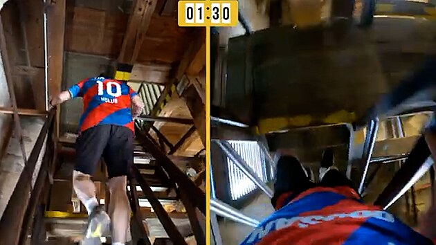 Plzeňský biskup Tomáš Holub vyběhl věž katedrály sv. Bartoloměje za jednu minutu a 53 vteřin. Překoná ho někdo?