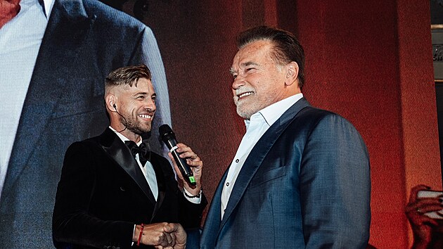 Petr Větrovsk&yacute; a Arnold Schwarzenegger na akci Noc s legendou (18. června 2026)