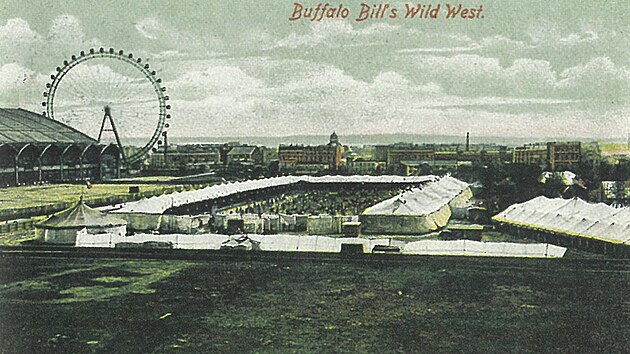 Aréna pro show pořádající společnosti Buffalo Bill’s Wild West, která se v Brně konala před 120 lety ve dnech 11. a 12. srpna 1906.