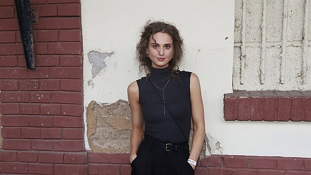 Herečka Michaela Petřeková na tiskové konferenci Tv Nova v Holešovické tržnici. (2026)