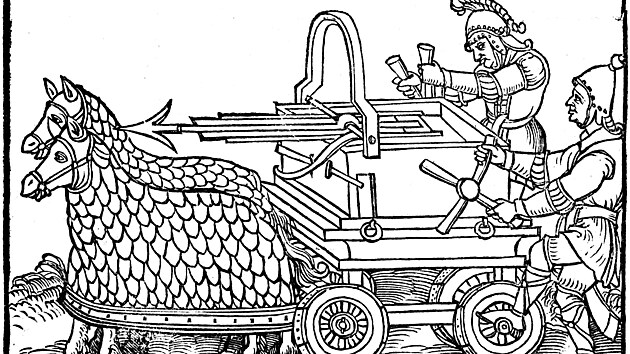 Kniha De Rebus Bellicis inspirovala dlouho po pádu říše římské. V roce 1552 znovu ožila, díky ilustracím a komentářům v knize o římském válečnictví, kterou sestavil Zikmund Gelenius. Na rytině je zachycena čtyřkolová Ballista quadrirotis.
