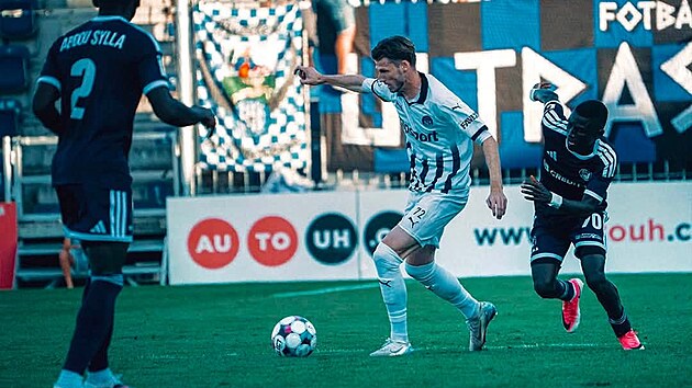 Lukáš Vorlický si v zápase se Sigmou Olomouc odbyl premiéru v dresu Slovácka. (srpen 2026)