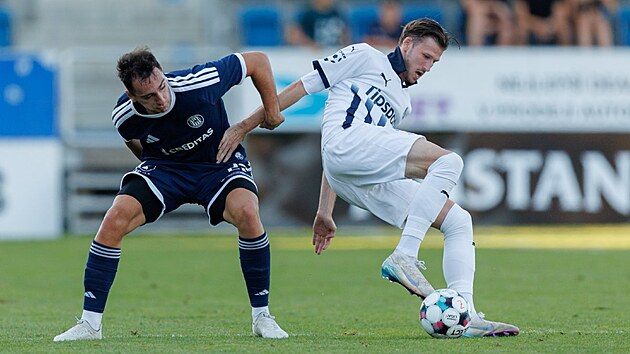Lukáš Vorlický si v zápase se Sigmou Olomouc odbyl premiéru v dresu Slovácka. (srpen 2026)
