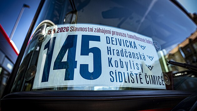 Oficiální představení nové linky projíždějící tunelem Blanka. (15. srpna 2026)