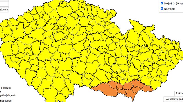 Výstraha ČHMÚ na neděli před vysokými teplotami a vysokou zátěží teplem.