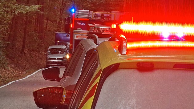 Z&aacute;sah policie a dal&scaron;&iacute;ch složek IZS u tragick&eacute; nehody na Brněnsku. (26. srpna 2026)
