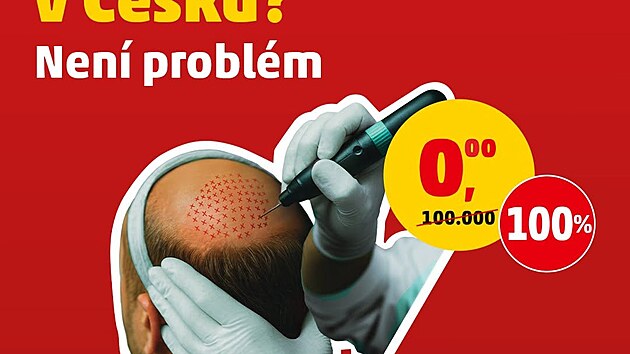V lednu 2026 jste mohli v Penny letáku zahlédnout také nastřelení vlasů zdarma.