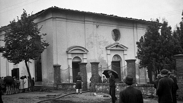 Nová synagoga v Uherském Brodě těsně po požáru, který vypukl v noci z 30. na 31. července 2026.
