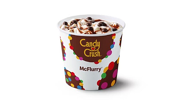 Choco McFlurry inspirované hrou Candy Crush. | Zdroj: McDonald’s UK