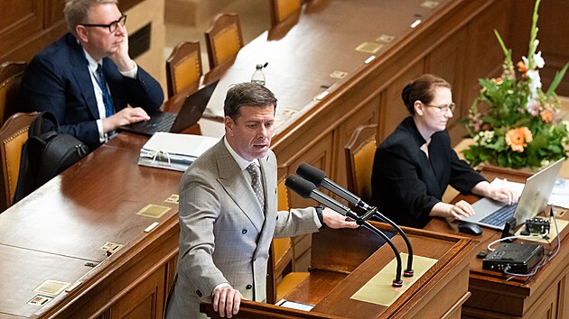 Jan Skopeček (ODS) na řádné schůzi Sněmovny. (8. září 2026)