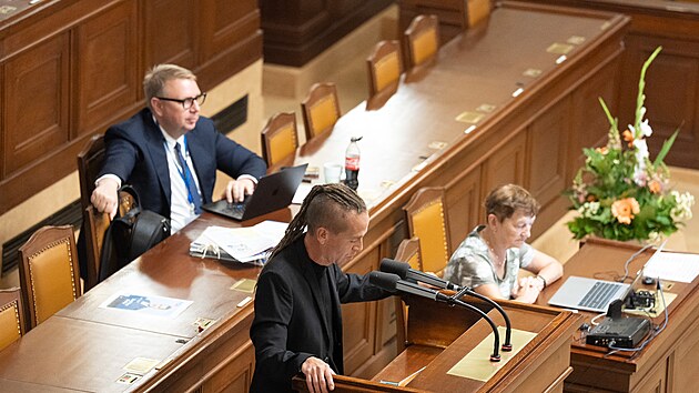 Ivan Bartoš (Piráti) na řádné schůzi Sněmovny. (8. září 2026)