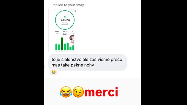 Lucie Vondráčková na Instagramu ukázala i reakce, kterými lidé komentují její příspěvek. (srpen 2026)