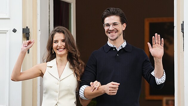 Sara Prachař Sandeva a Daniel Makovec na tiskové konferenci 14. ročníku StarDance