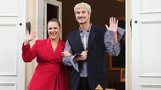 Petra Nesvačilová a Filip Hudlický na tiskové konferenci 14. ročníku StarDance