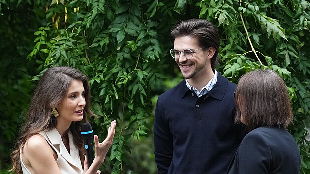Sara Prachař Sandeva a Daniel Makovec na tiskové konferenci 14. ročníku StarDance