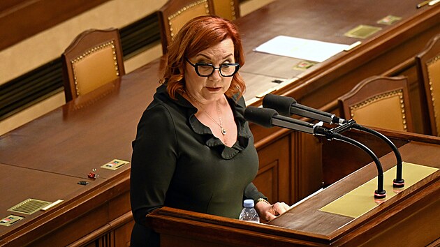 Ministryně financí Alena Schillerová za ANO na schůzi Sněmovny (11. září 2026)