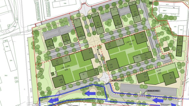 Jihovýchodně od centra Uherského Hradiště může vzniknout téměř 600 nových bytů. (září 2026)