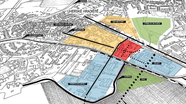 Jihovýchodně od centra Uherského Hradiště může vzniknout téměř 600 nových bytů. (září 2026)